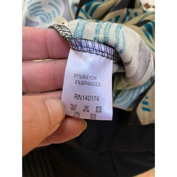 Ice Silk Women's Sz 2XL Black Stretch Pleated Bohemian Flutter Long Sleeve Dress - Picture 12 of 13